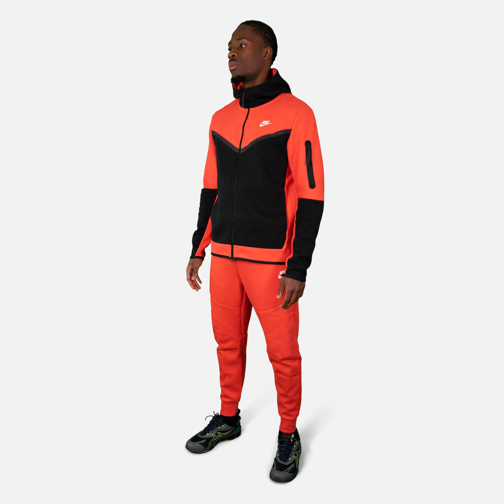 Pantalon Jogging Nike Sportswear Tech Fleece - Rouge/Noir