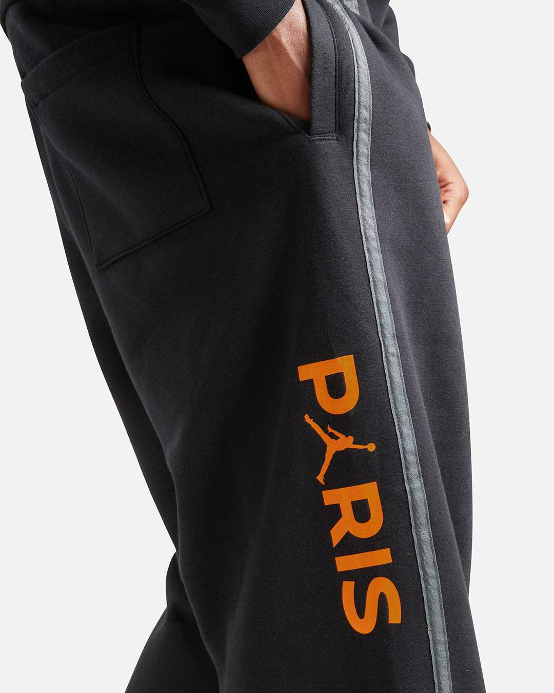 Pantalon jogging PSG x Jordan Fleece - Noir/Gris/Orange