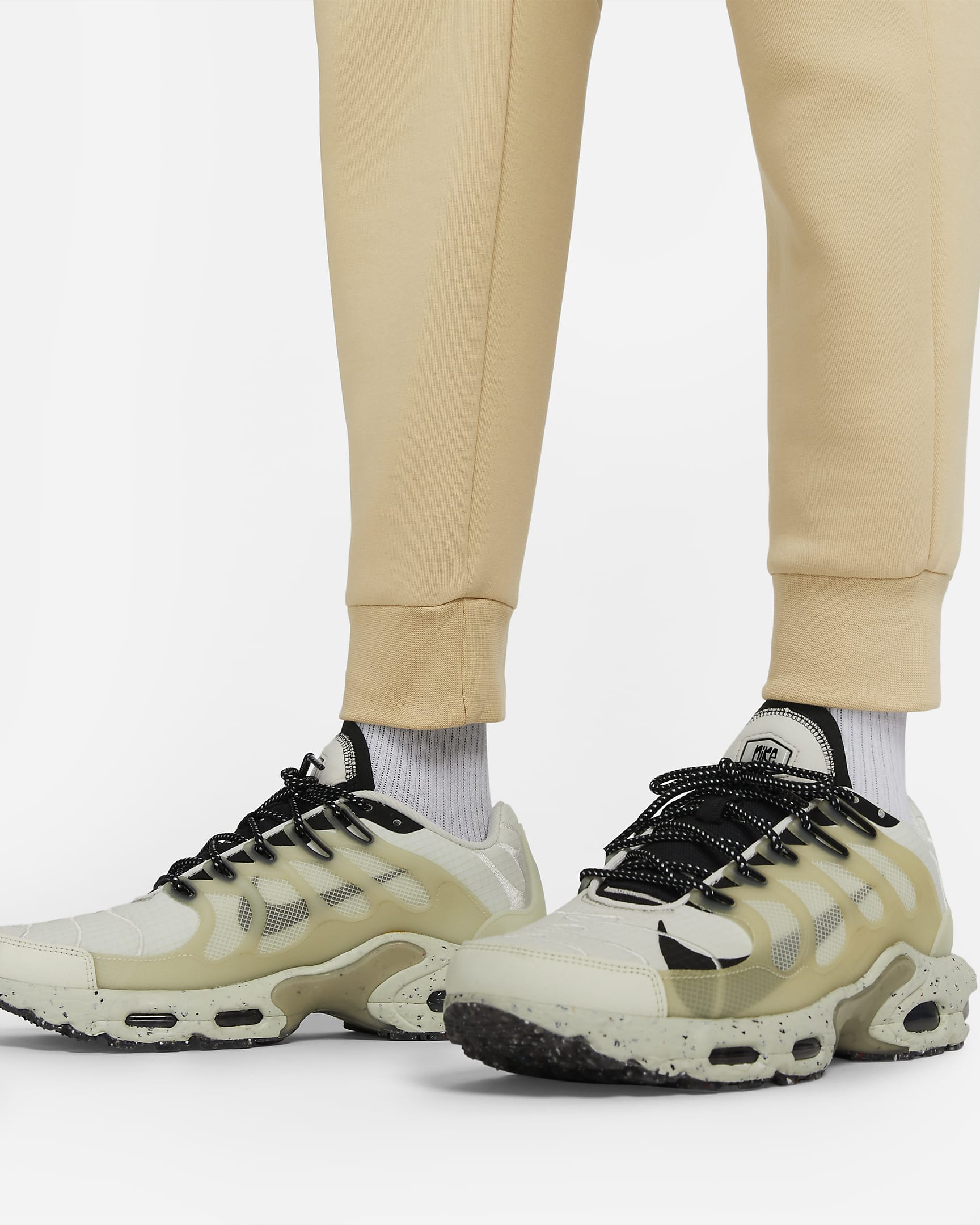 Pantalon jogging Nike Tech Fleece - Beige/Bleu