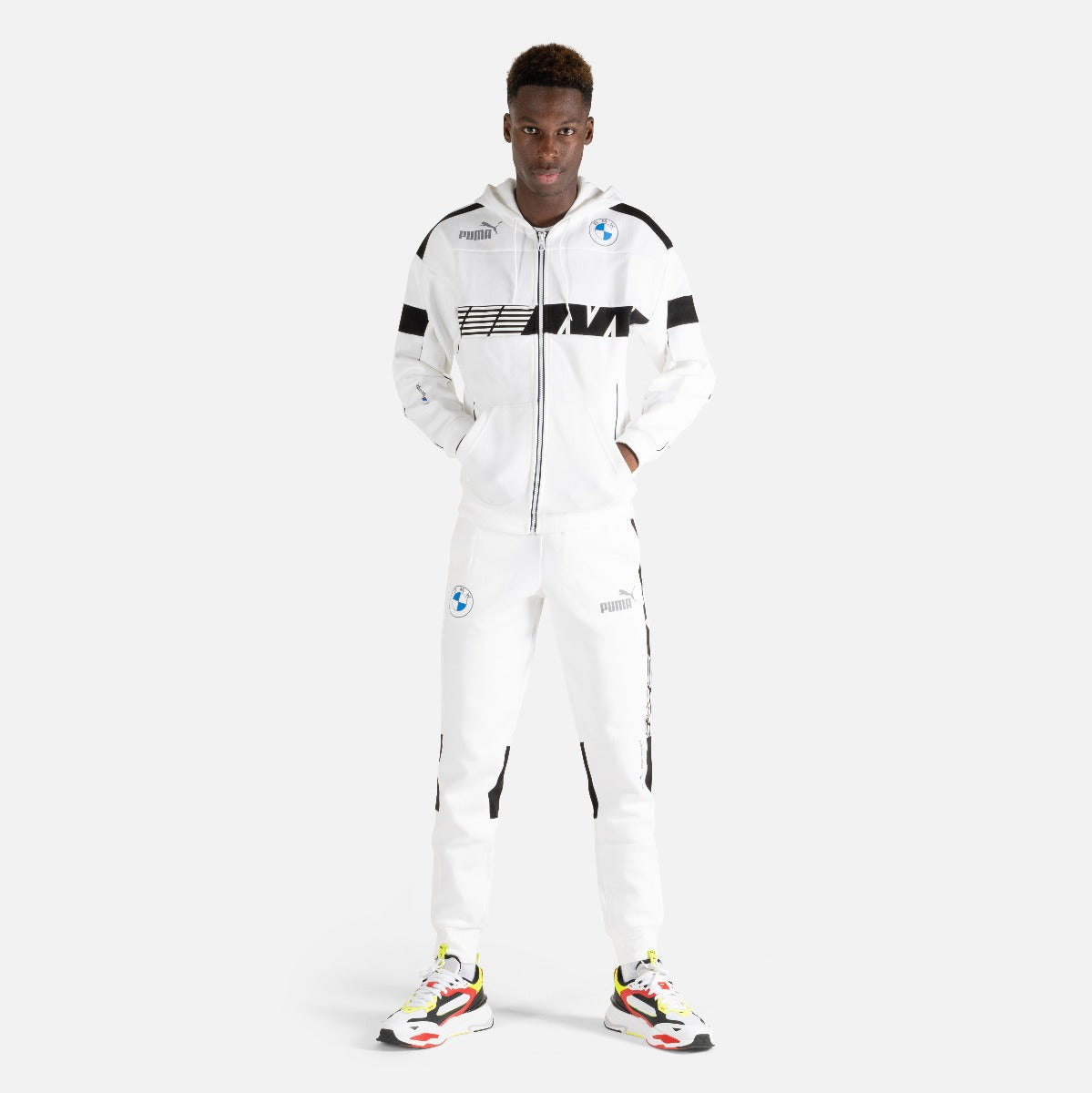 Pantalon de survêtement Puma BMW Motorsport- Blanc/Noir