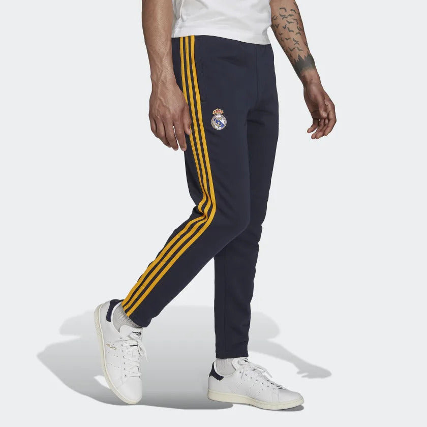 Pantalon de survêtement Real Madrid 3 Stripes - Bleu/Jaune