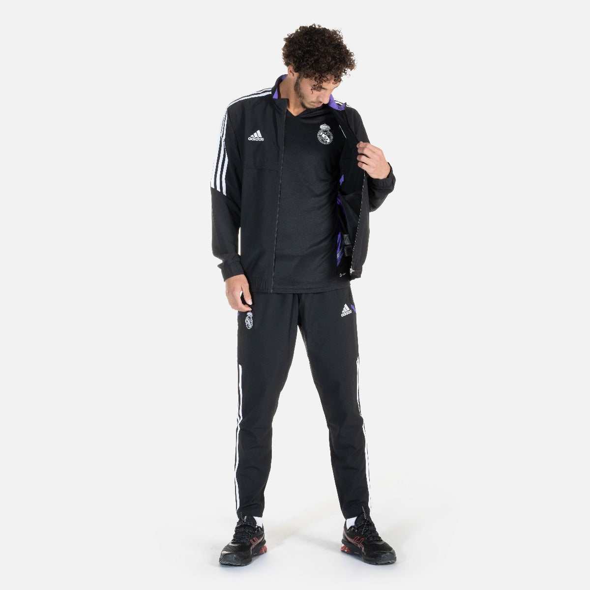 Pantalon de survêtement Real Madrid Condivo - Noir/Blanc/Violet