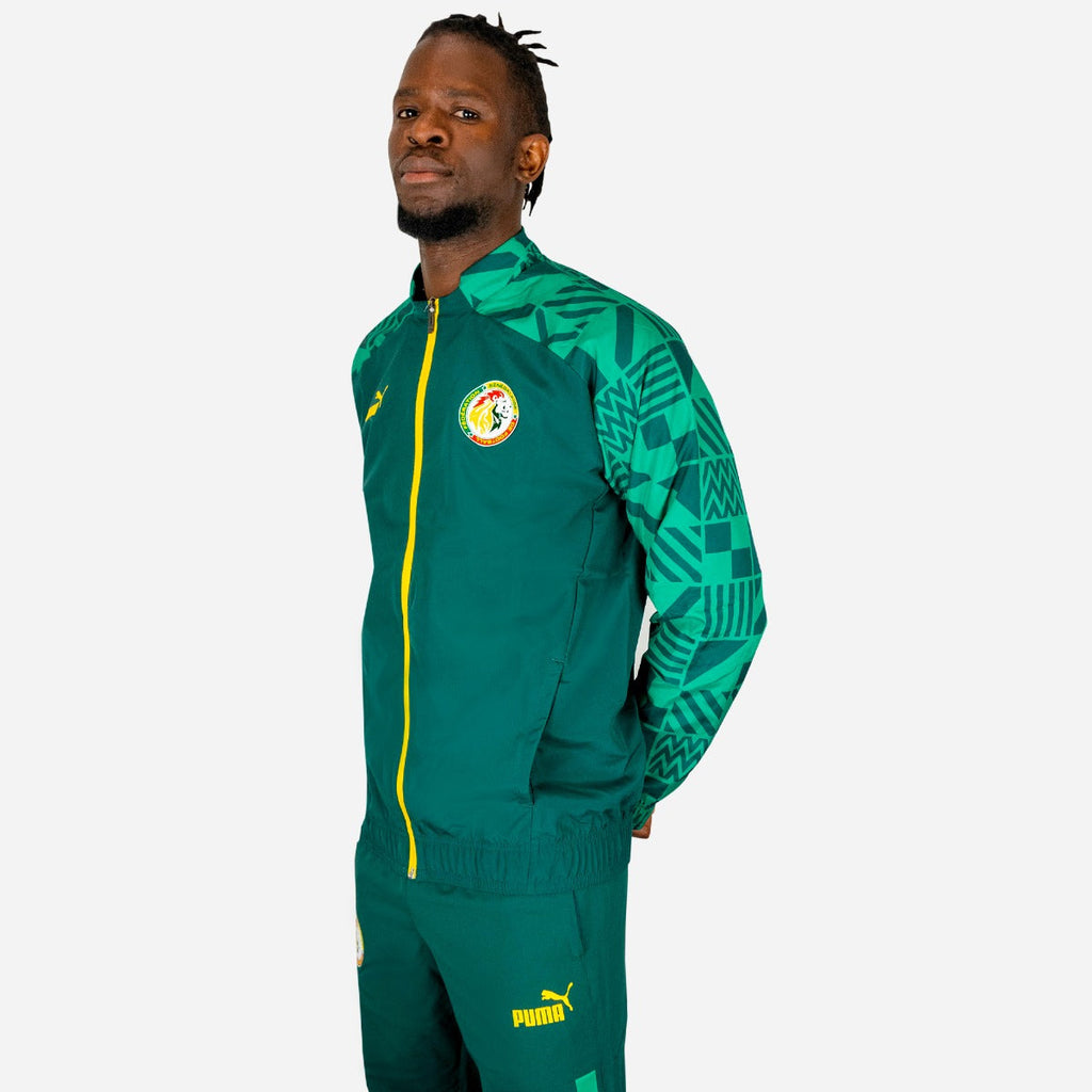 Veste de survêtement Sénégal - Vert/Jaune