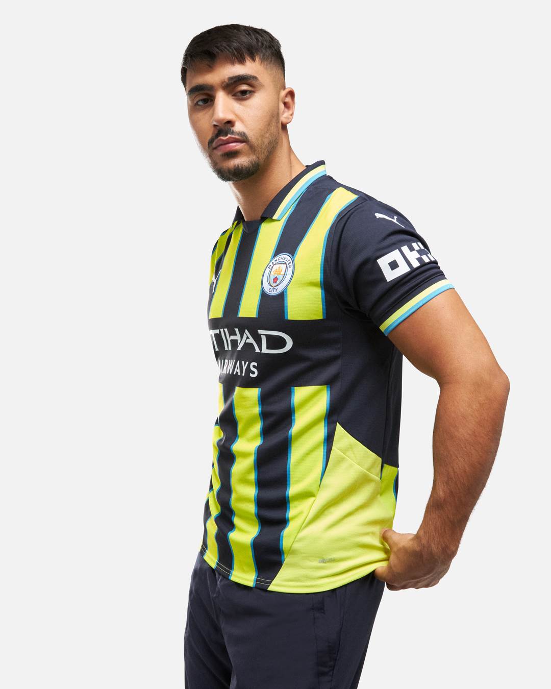Maillot Extérieur Manchester City 2024/2025 - Jaune/Noir/Bleu