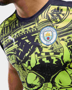 Maillot Pré-Match Manchester City 2024/2025 - Jaune/Bleu