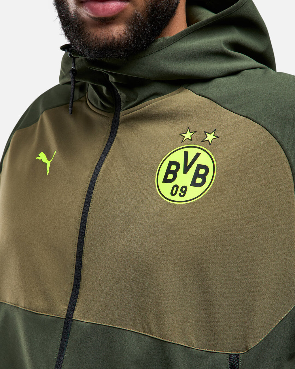 Veste de survêtement Dortmund Tech 2024/2025 - Kaki