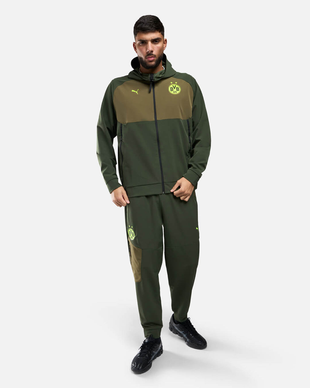 Veste de survêtement Dortmund Tech 2024/2025 - Kaki