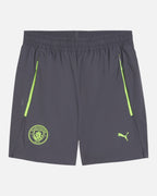 Short d'entraînement Manchester City Pumatech Woven 2025/2026 - Gris/Jaune