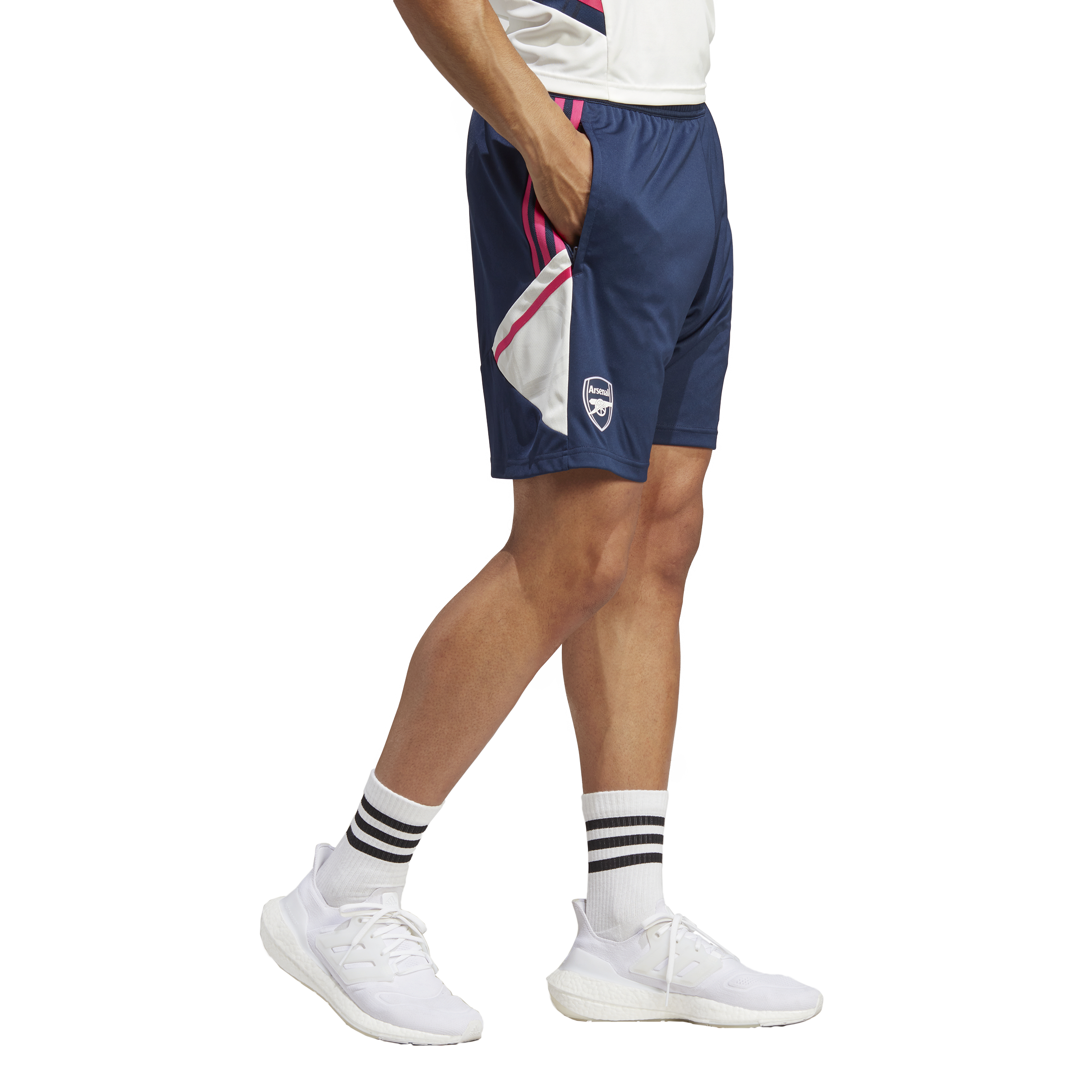 Short d'entrainement Arsenal Condivo - Blanc/Bleu/Rose