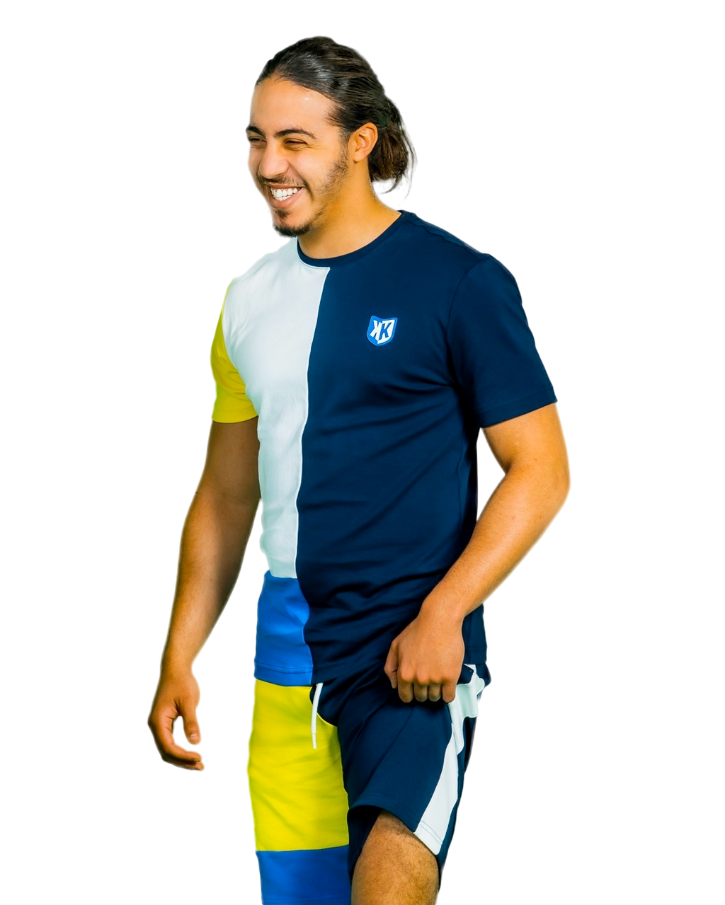 Short FK Square II - Marine/Jaune