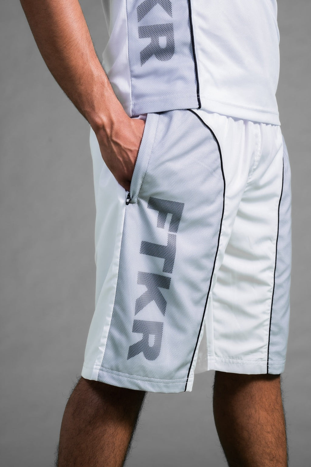 Short FK Mesh - Blanc/Gris