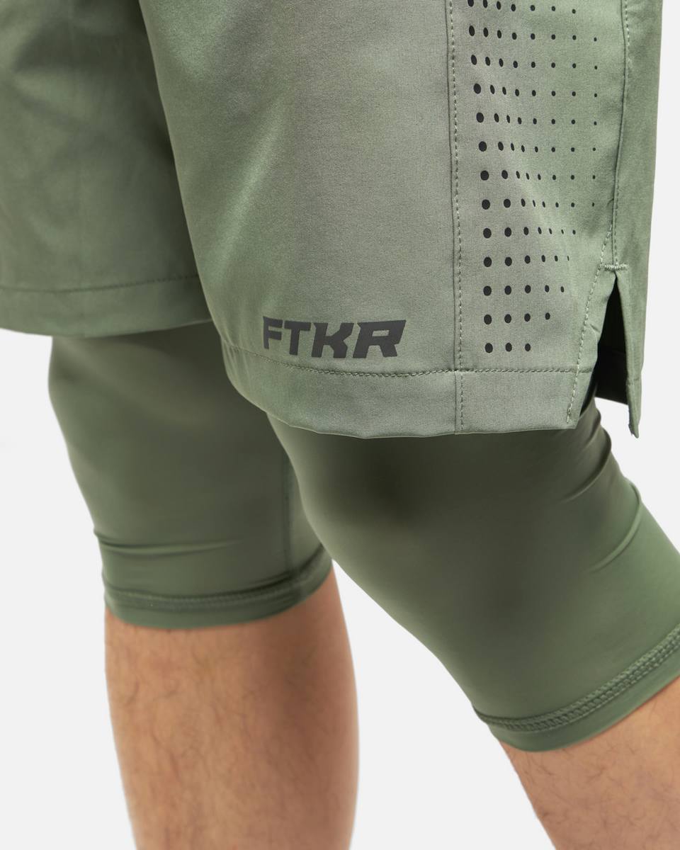 Short FK Rider 2 en 1 - Kaki/Noir