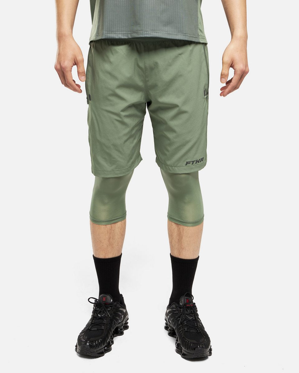 Short FK Rider 2 en 1 - Kaki/Noir