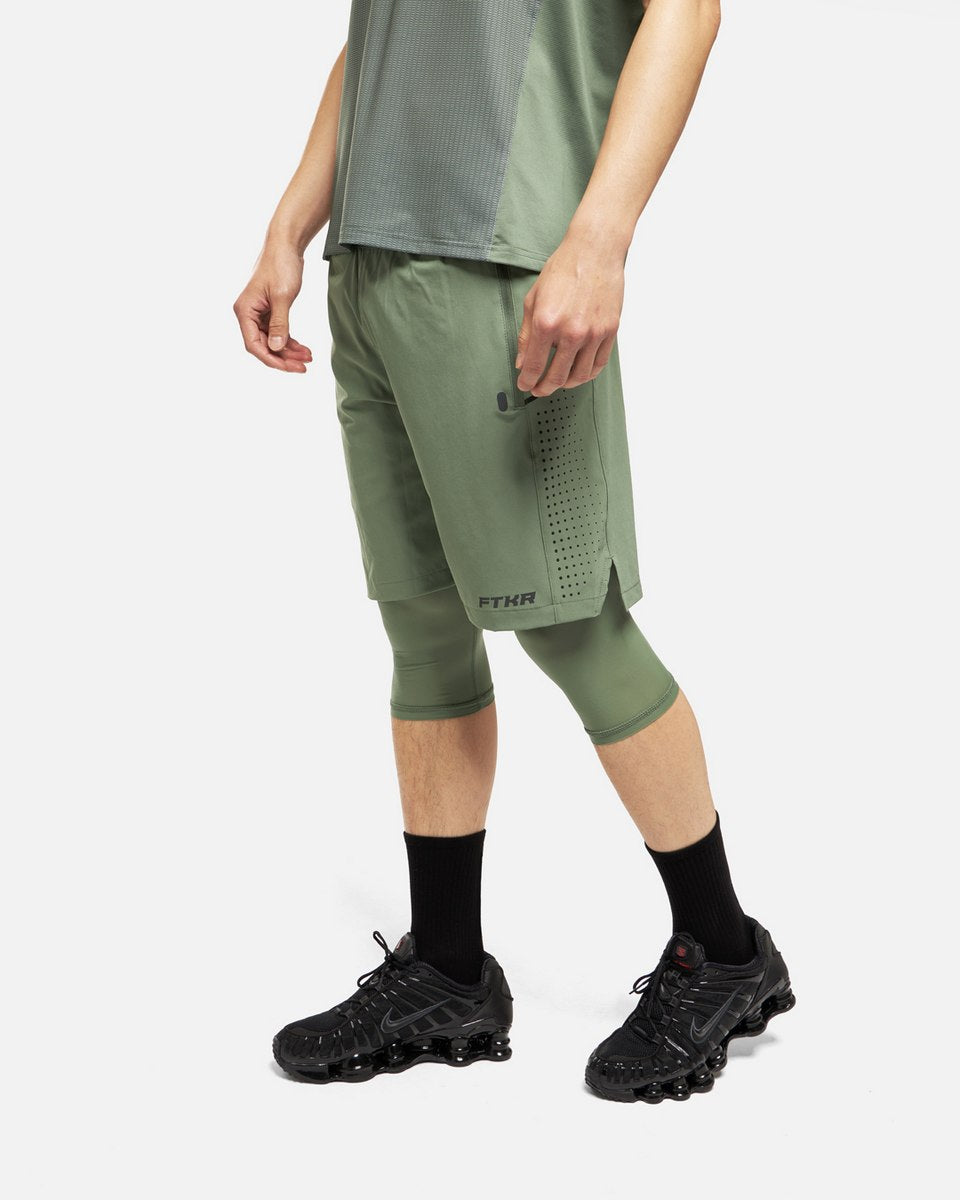 Short FK Rider 2 en 1 - Kaki/Noir