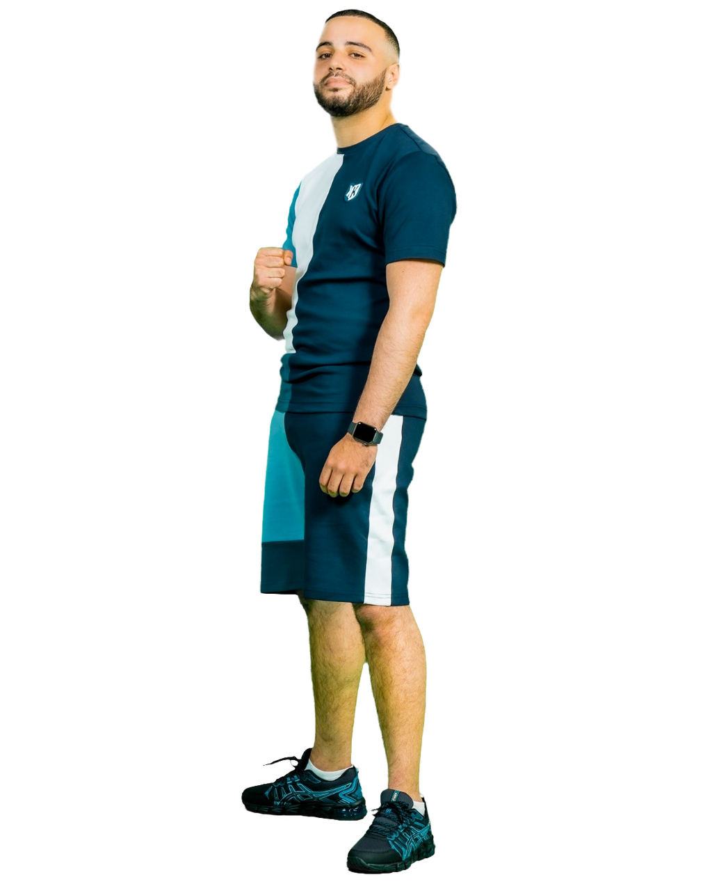 Short FK Square II - Blanc/Marine