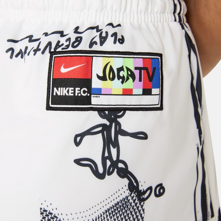 Short Femme Nike Joga Bonito - Blanc/Noir