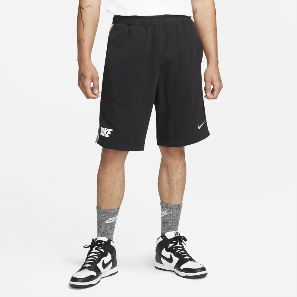 Short Nike Sportswear Repeat French Terry - Noir/Blanc