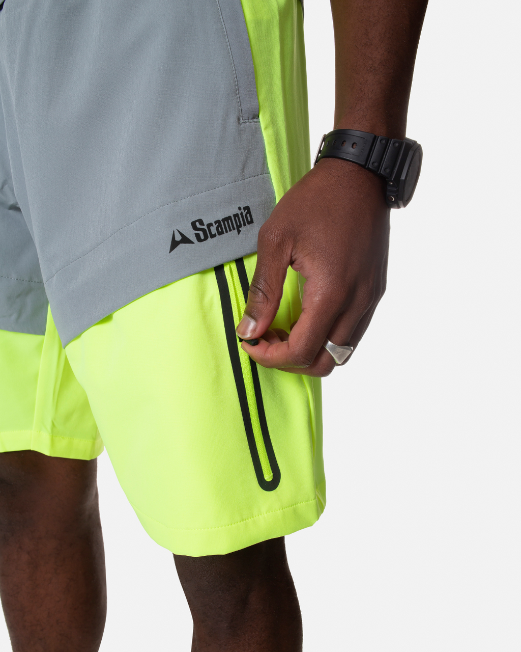 Short Scampia Scalare - Jaune/Gris