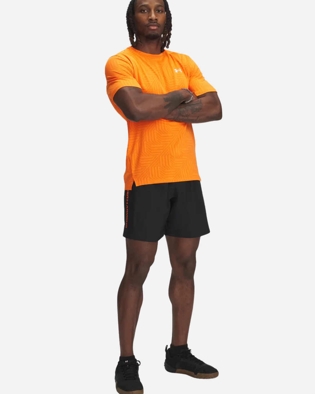 Short Under Amour Tech  Wordmark - Noir/Orange