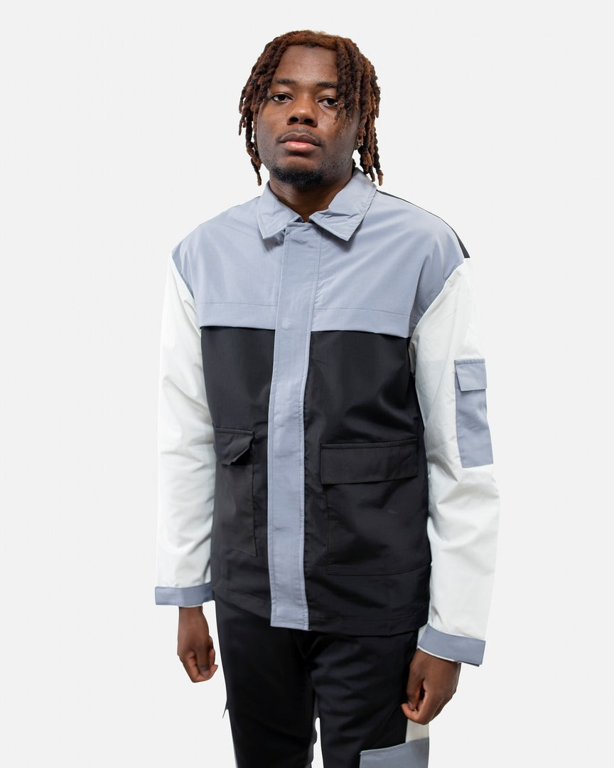 Survêtement ADJ - Blanc/Noir/Gris