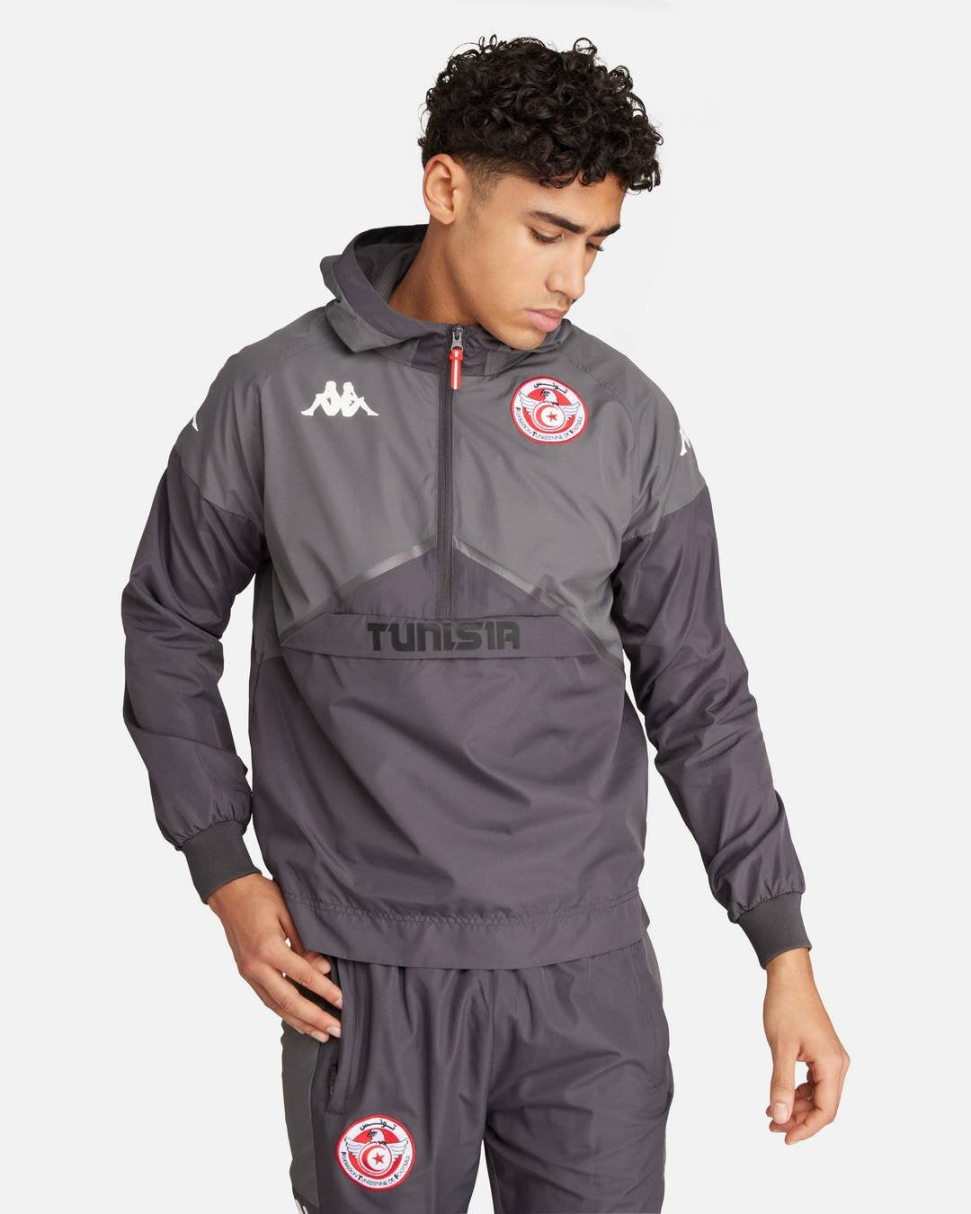 Survêtement Asteody Tunisie - Gris/Rouge