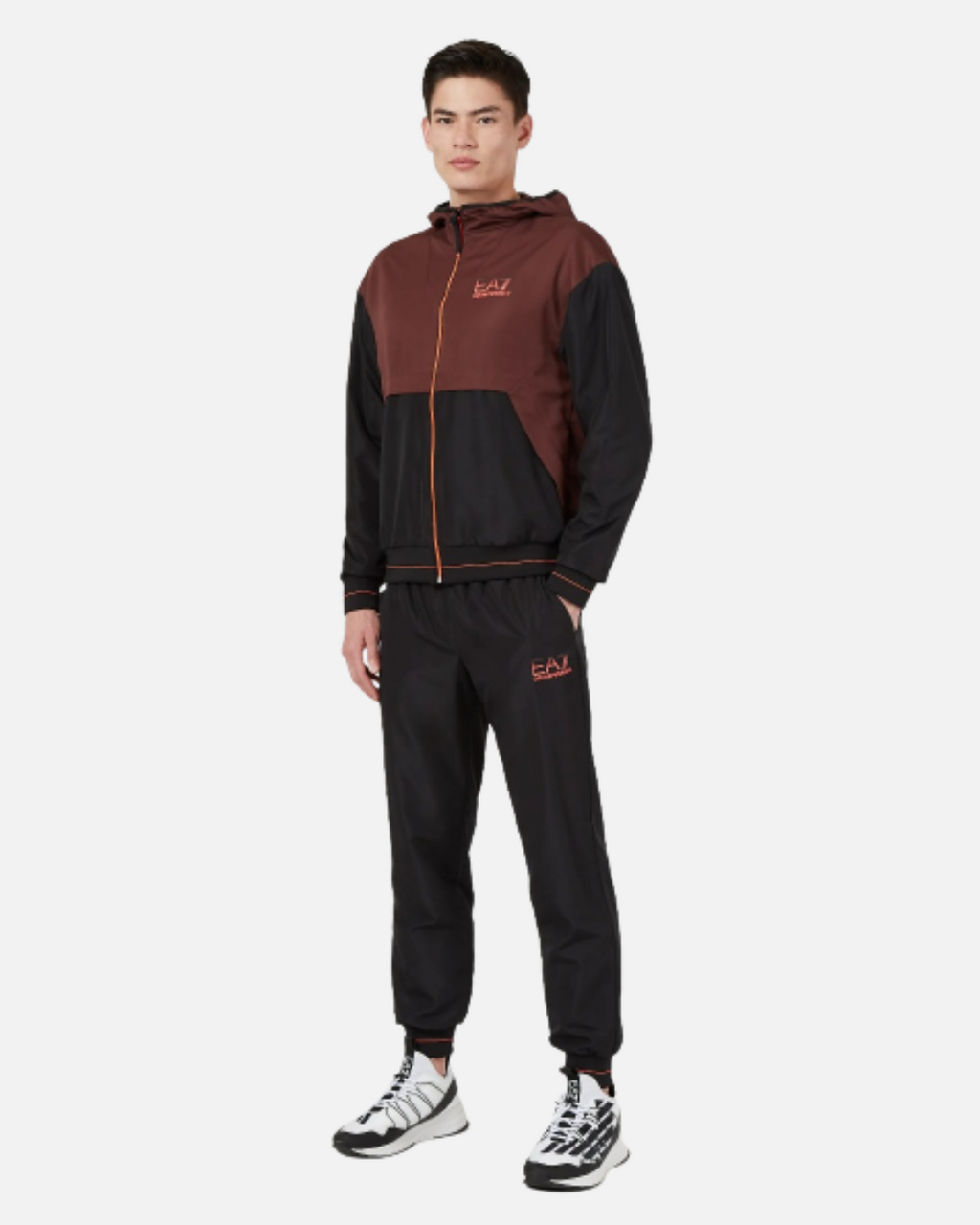 Survêtement capuche Emporio Armani EA7 Ventus 7 - Marron/Noir