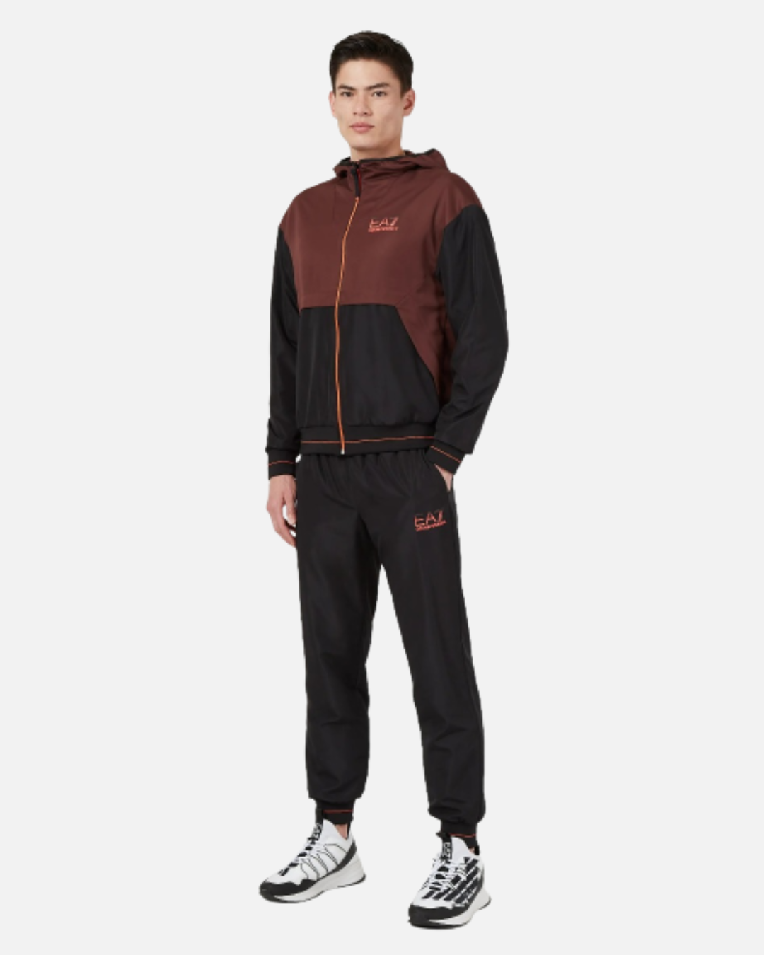 Survêtement capuche Emporio Armani EA7 Ventus 7 - Marron/Noir