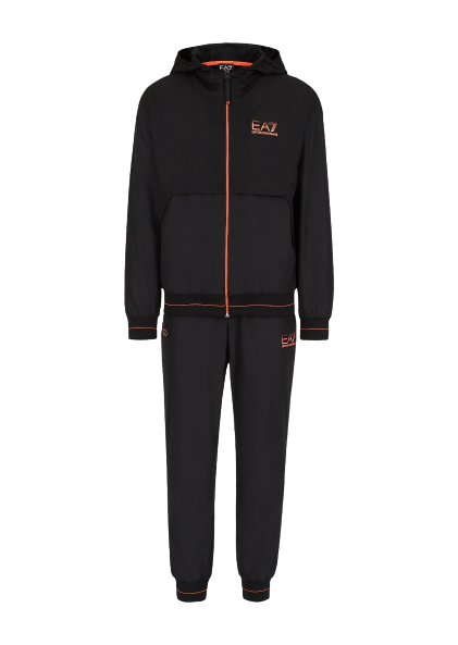 Survêtement capuche Emporio Armani EA7 Ventus 7 - Noir/Orange