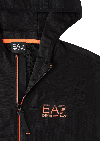 Survêtement capuche Emporio Armani EA7 Ventus 7 - Noir/Orange