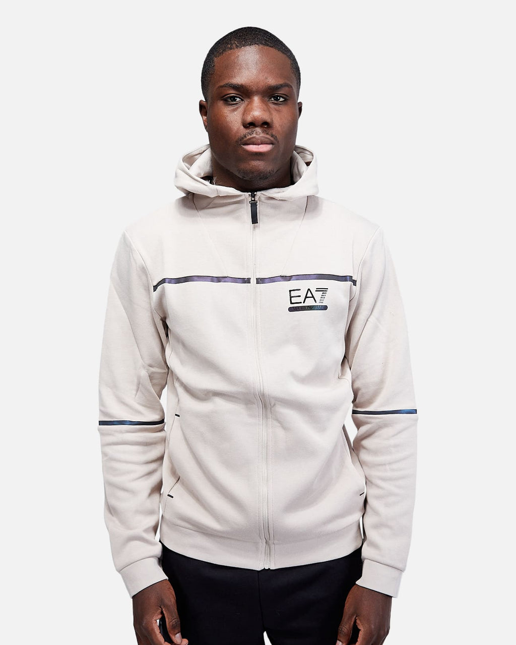 Survêtement EA7 Tracksuit Hoodie Ventus 7 - Beige/Noir