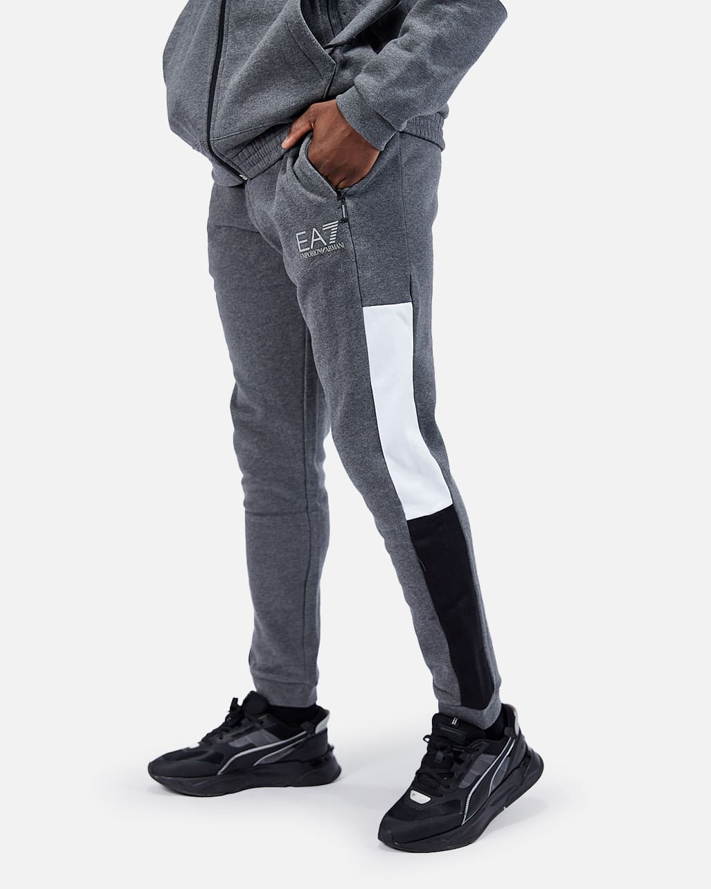 Survêtement Emporio Armani EA7 Train Athletic - Gris/Blanc/Noir