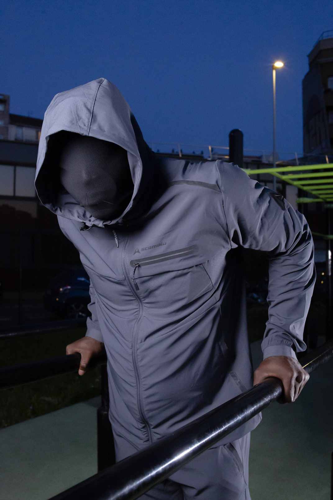 Survêtement Scampia Running Gara Cagoule intégrée - Bleu