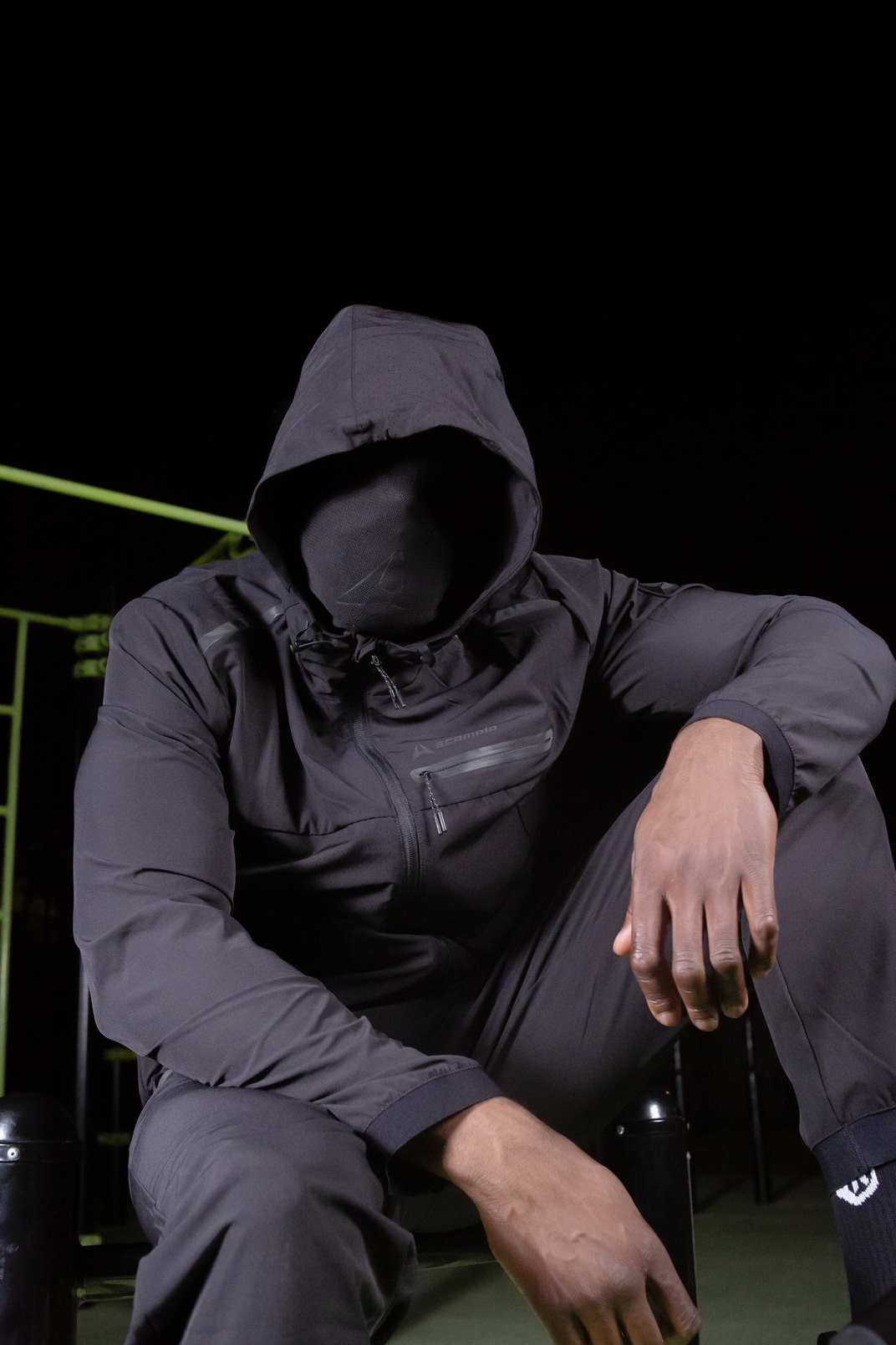 Survêtement Scampia Running Gara Cagoule intégrée - Noir