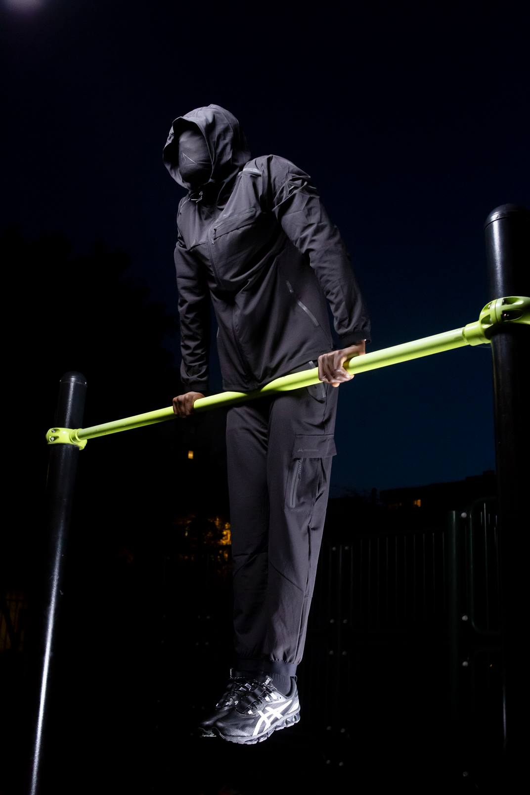 Survêtement Scampia Running Gara Cagoule intégrée - Noir