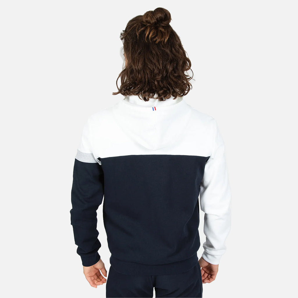 Veste à Capuche Zippé Le Coq Sportif Saison - Bleu/Gris/Blanc