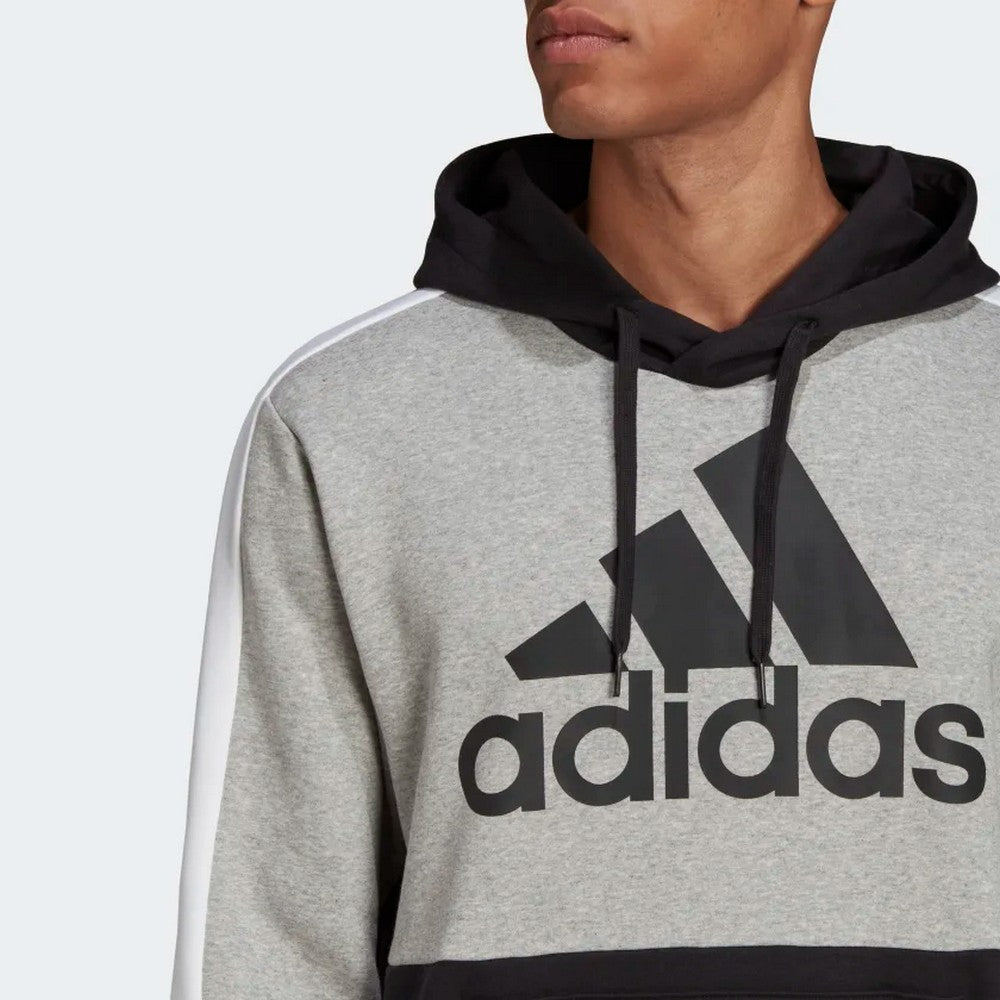 Sweat à capuche Adidas Essentials Colorblock - Gris/Noir