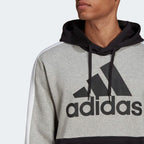 Sweat à capuche Adidas Essentials Colorblock - Gris/Noir