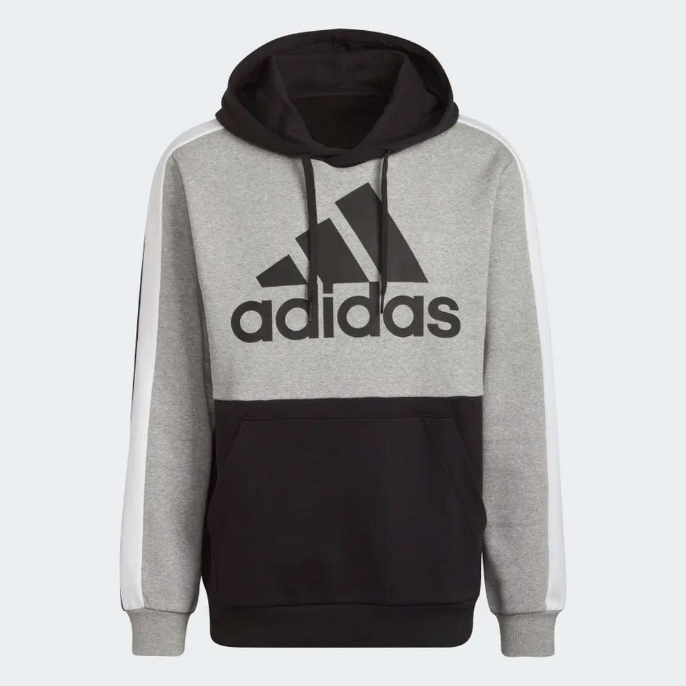 Sweat à capuche Adidas Essentials Colorblock - Gris/Noir