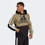 Sweat à capuche Adidas Essentials Colorblock - Kaki/Noir/Blanc