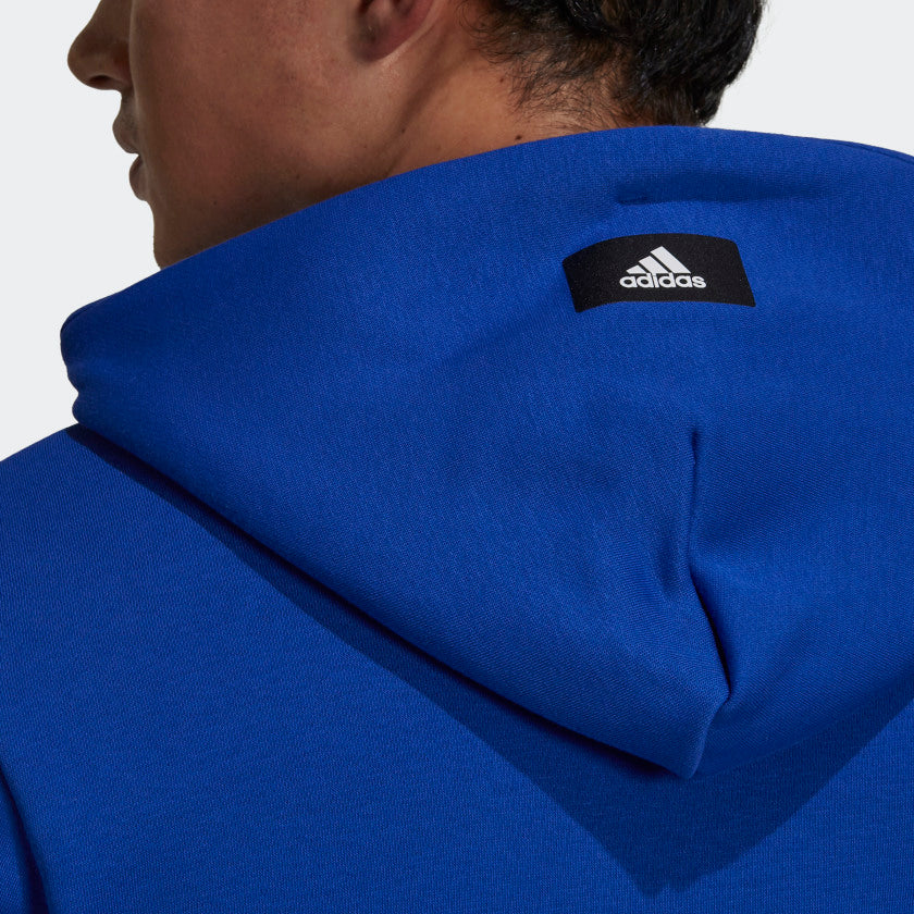 Sweat Capuche Adidas Sportswear Colorblock - Bleu/Gris