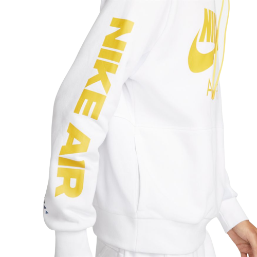 Sweat à capuche Nike Air Fleece - Blanc/Doré