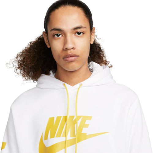 Sweat à capuche Nike Air Fleece - Blanc/Doré