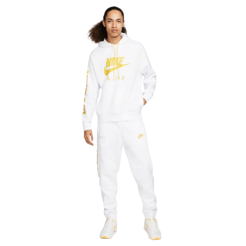 Sweat à capuche Nike Air Fleece - Blanc/Doré