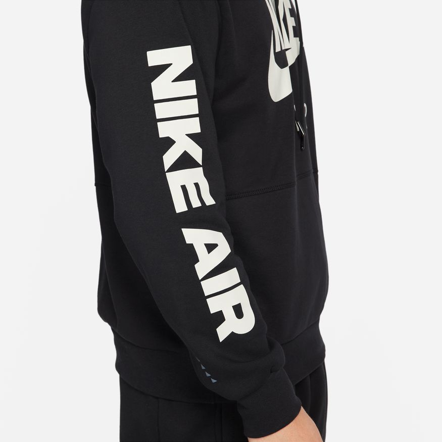 Sweat à capuche Nike Air Fleece - Noir/Blanc