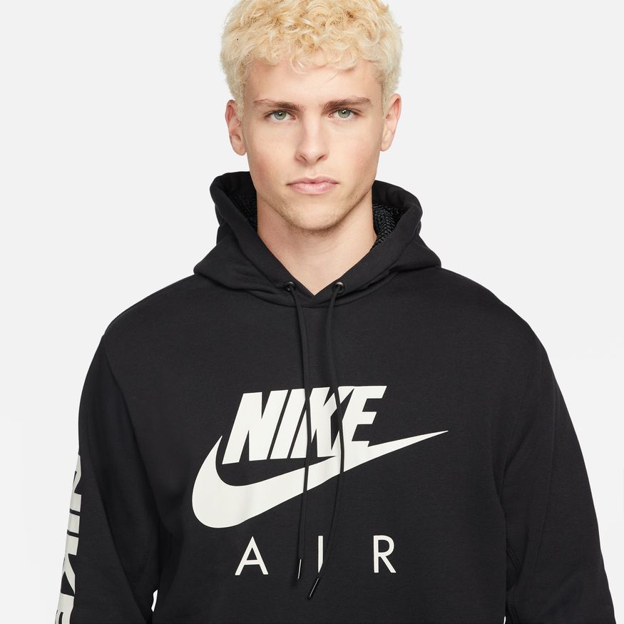 Sweat à capuche Nike Air Fleece - Noir/Blanc
