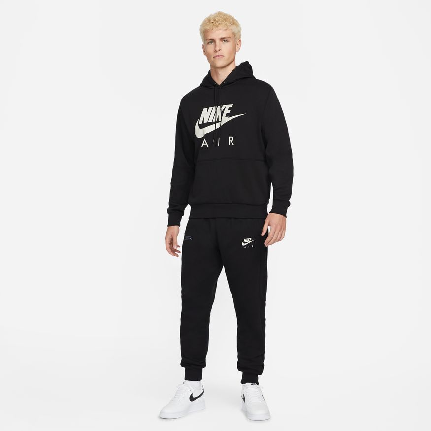 Sweat à capuche Nike Air Fleece - Noir/Blanc