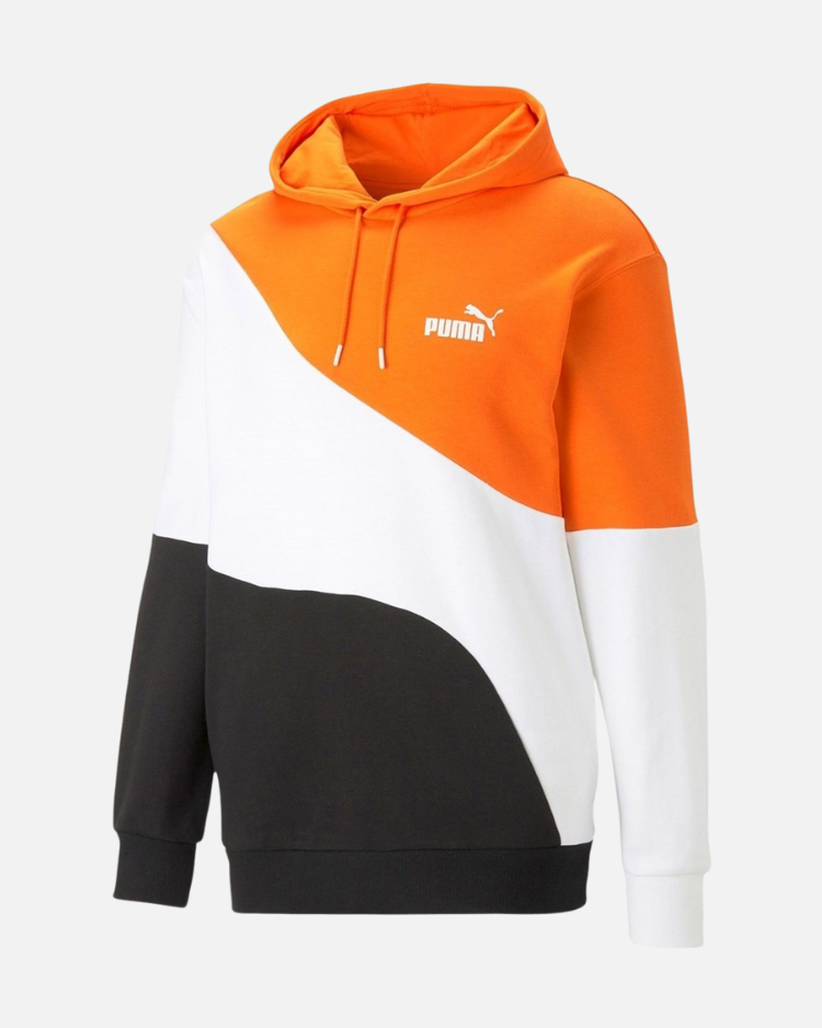 Sweat à capuche Puma Power - Orange/Blanc/Noir