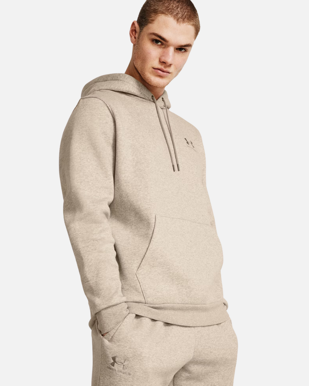Sweat à capuche Under Armour Icon Fleece - Beige