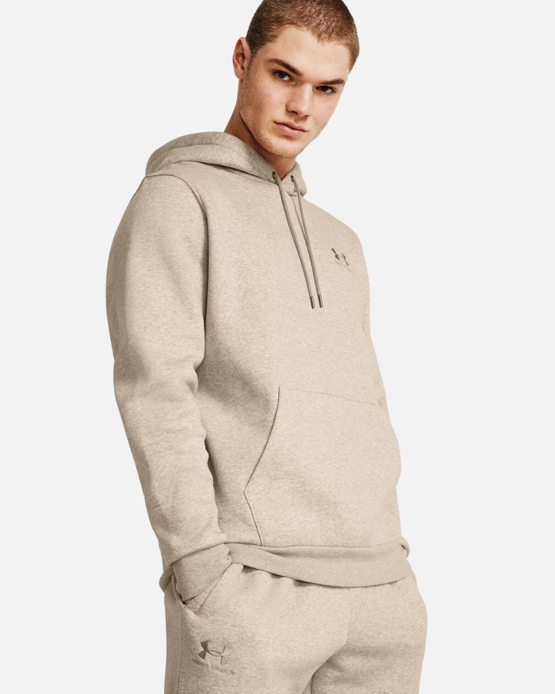 Sweat à capuche Under Armour Icon Fleece - Beige