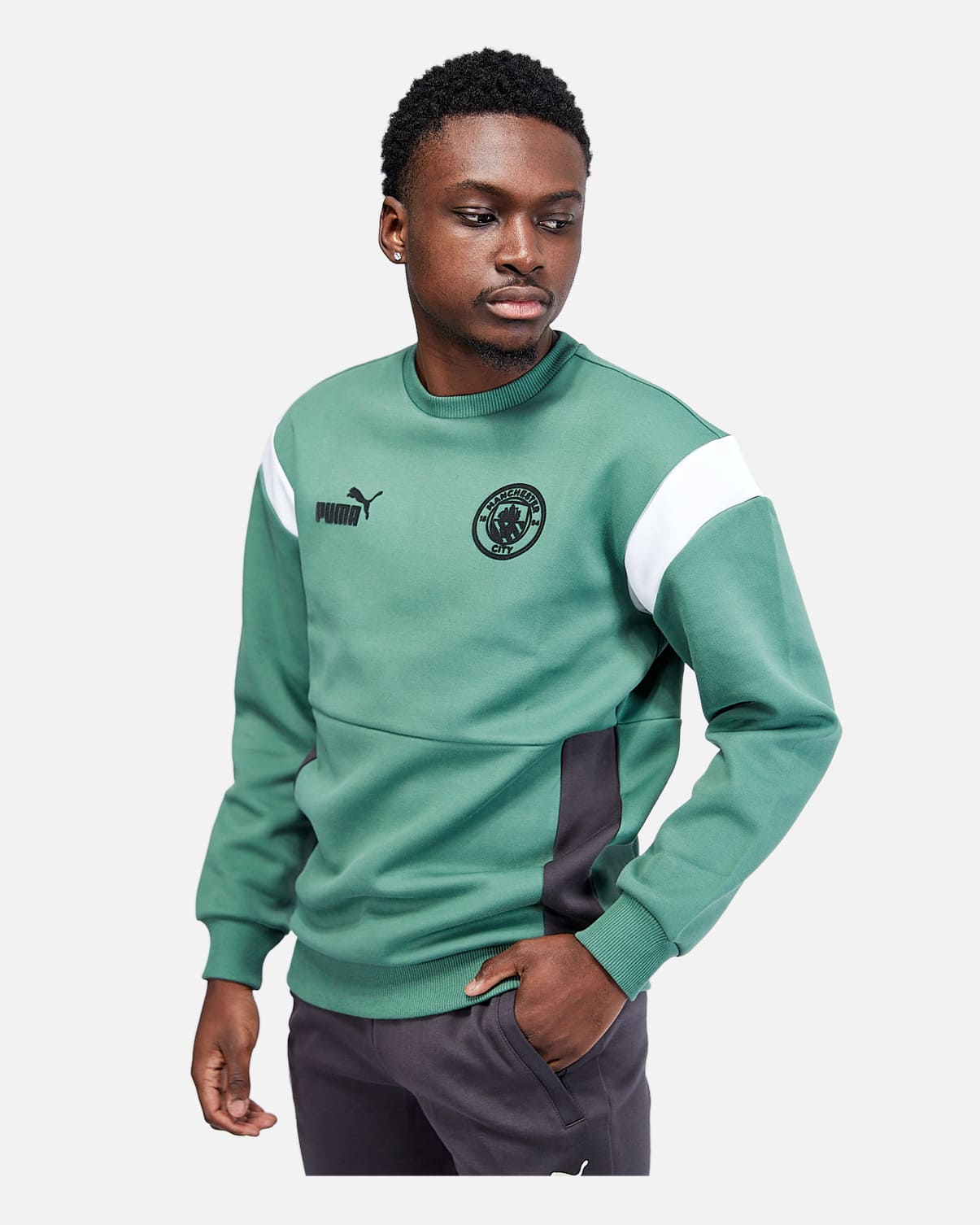 Sweat Manchester City Archive -  Vert/Blanc/Noir